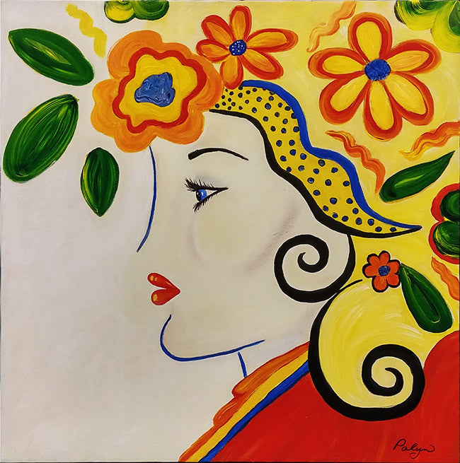 Yvette by Palyn Beaulieu by Artists Misc., 2006 hand embellished mixed media on canvas