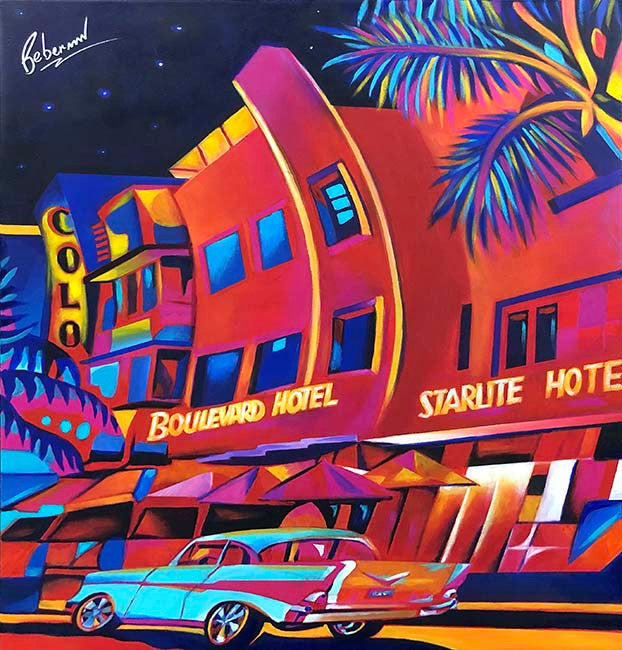 Starlike by Ken Beberman, 2018 embellished giclee on canva