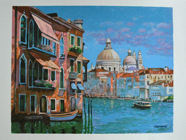Hotel Venezia by Howard Behrens, hand embellished giclee on canvas