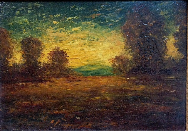 Landscape by Albert Blakelock, oil on board