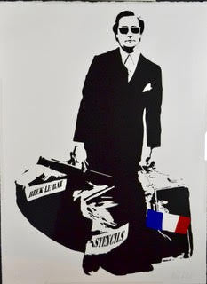 Man Who Walks Through Walls by Blek Le Rat by Banksy, 2007 screen print