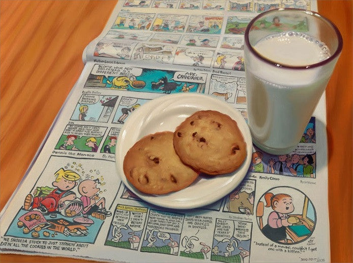 Cookies and Milk by Doug Bloodworth, 2013 giclee on canvas