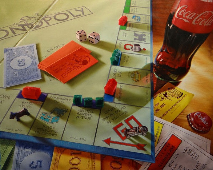 Monopoly Go by Doug Bloodworth, 2013 giclee on canvas