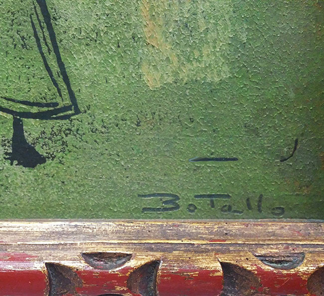 Unknown Title by Angel Botello, linocut — detail 2