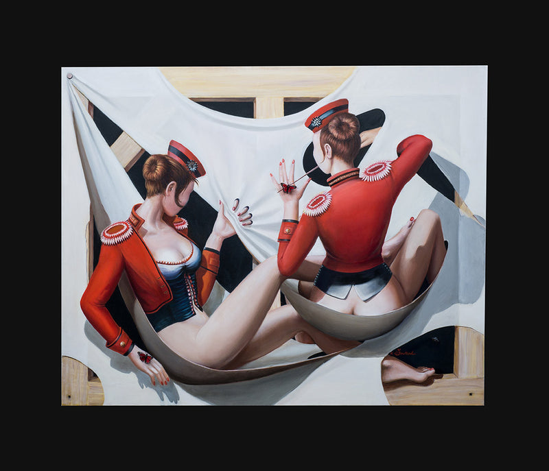 Astral Target 2 by Michael Boutboul, 2015 oil on canvas