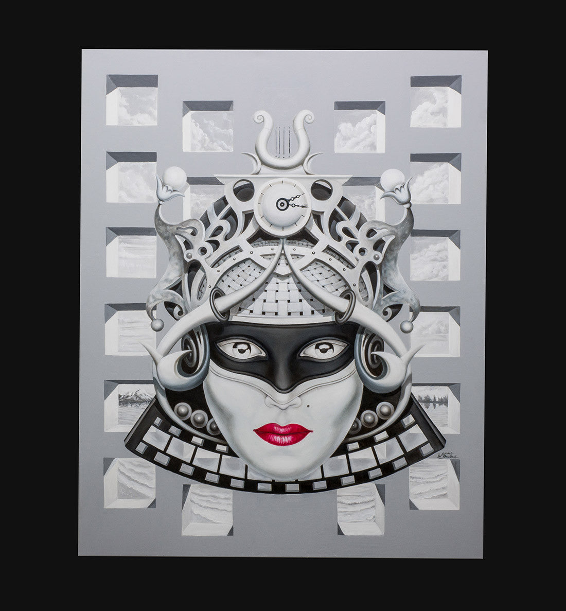The White Helmut by Michel Boutboul, 2015 oil on canvas