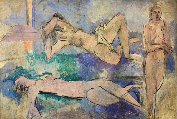 The Bathers by Harry Bowden, 1940 oil on canvas