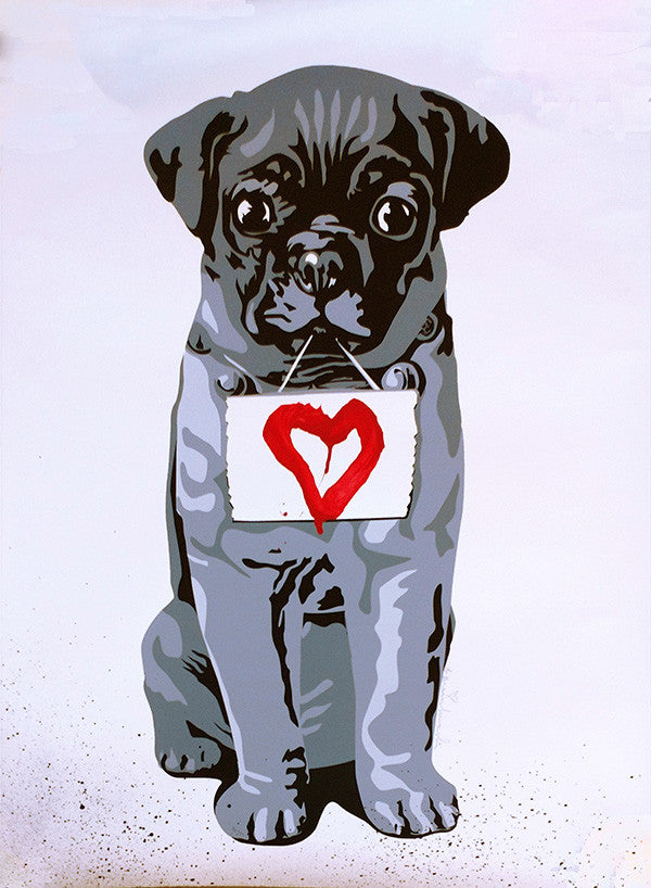 Heart Dog by Mr. Brainwash, 2009 screenprint