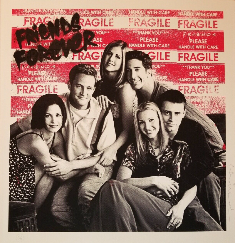 I'LL Be There for You - Friends Forever by Mr. Brainwash, 2021 2 color screen print on archival paper with hand deckled edges