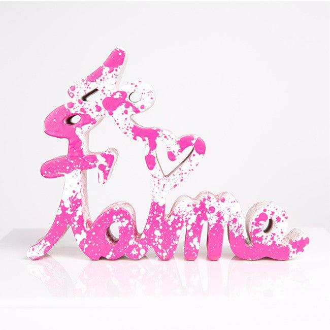 Je T'aime (Pink Splash) by Mr. Brainwash, 2018 acrylic on cast resin sculpture