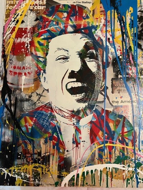 Charlie Chaplin ! (Original) by Mr. Brainwash, 2010 silkscreen & mixed media on paper