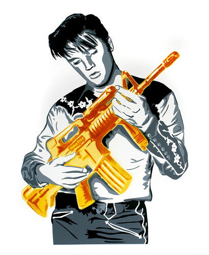 Don't Be Cruel (Yellow) by Mr. Brainwash, 2009 screenprint