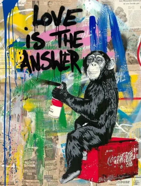 Everyday Life !!! (Original) by Mr. Brainwash, 2020 silkscreen and mixed media on hand torn paper