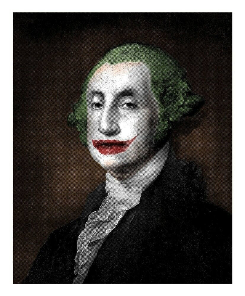 Joker George Washington (President's Day) by Mr. Brainwash, 2020 5 -color limited edition screen print