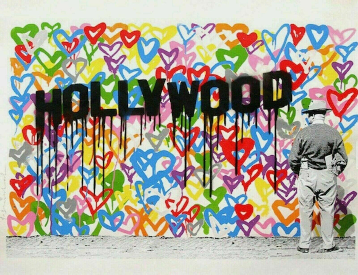 Hollywood by Mr. Brainwash, 2016 screen print and hand stenciled colors on rag paper