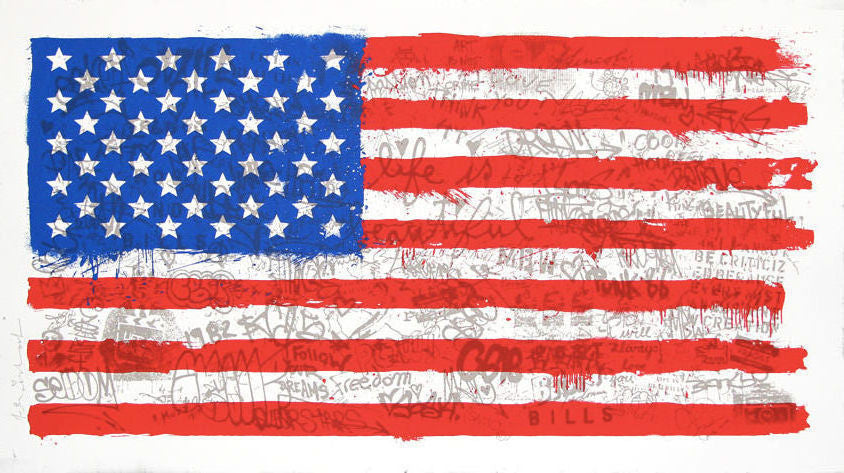 Independence by Mr. Brainwash, 2016 3 color screen print — detail 6
