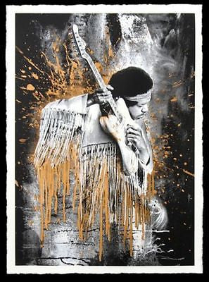 Jimi Hendrix (Gold) by Mr. Brainwash, 2015 screenprint