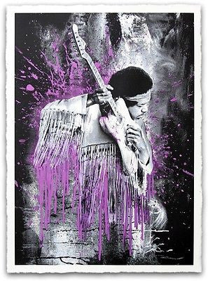 Jimi Hendrix (Purple) by Mr. Brainwash, 2015 screenprint