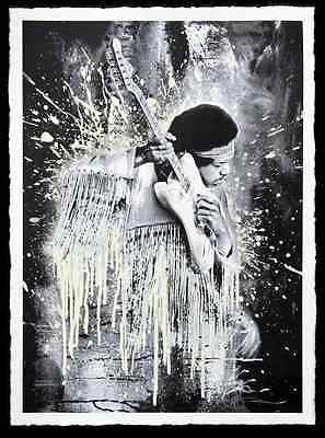 Jimi Hendrix (Silver) by Mr. Brainwash, 2015 screenprint
