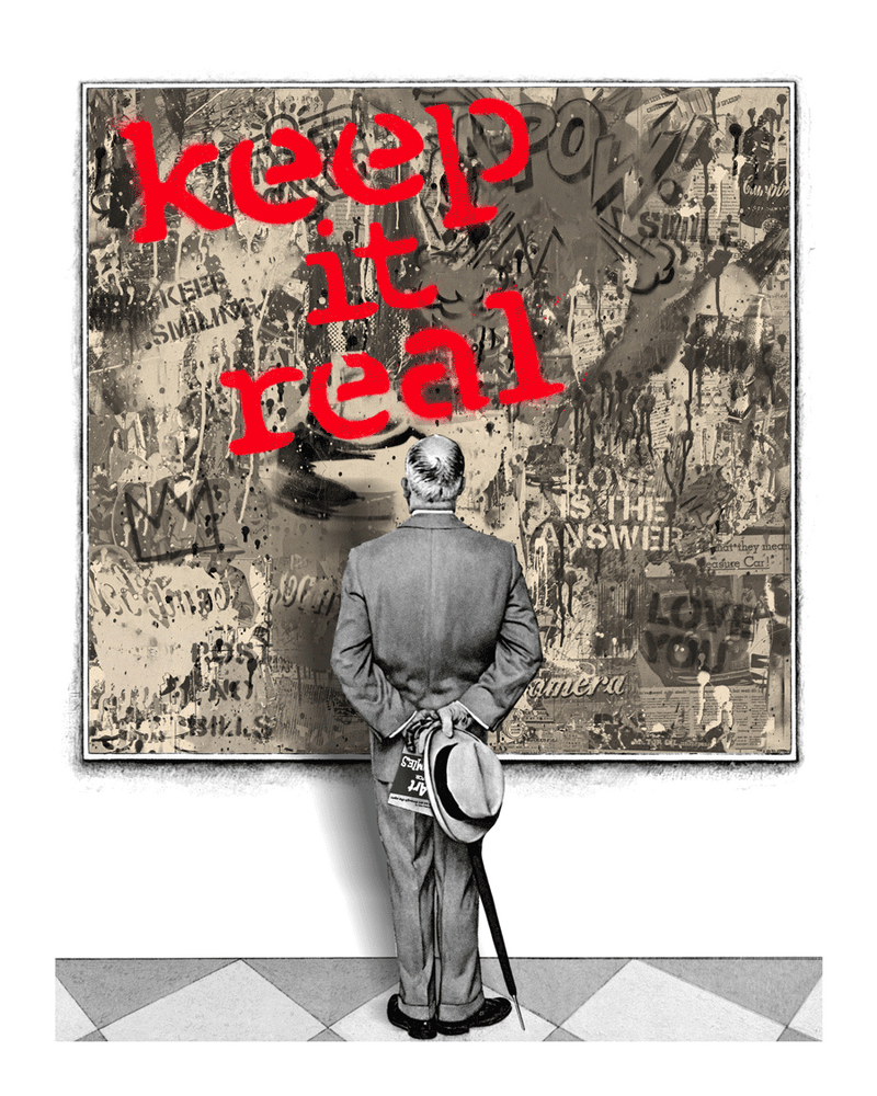 STREET CONNOISSEUR - KEEP IT REAL (RED) BY MR. BRAINWASH