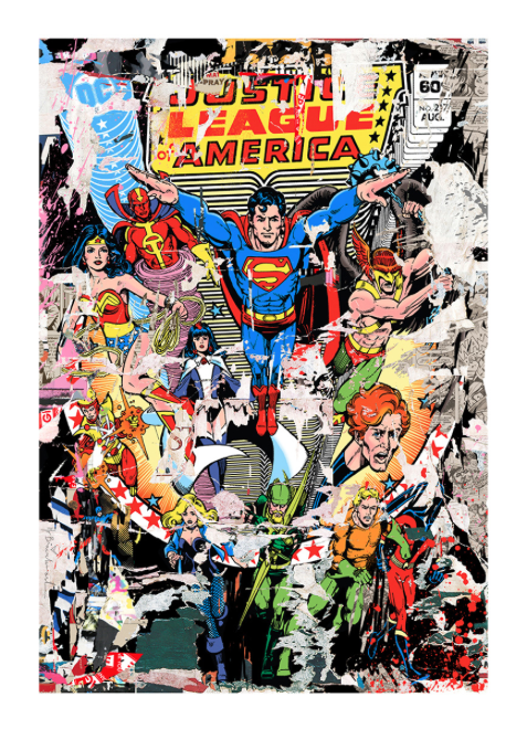 THE HEROES (JUSTICE LEAGUE) BY MR. BRAINWASH