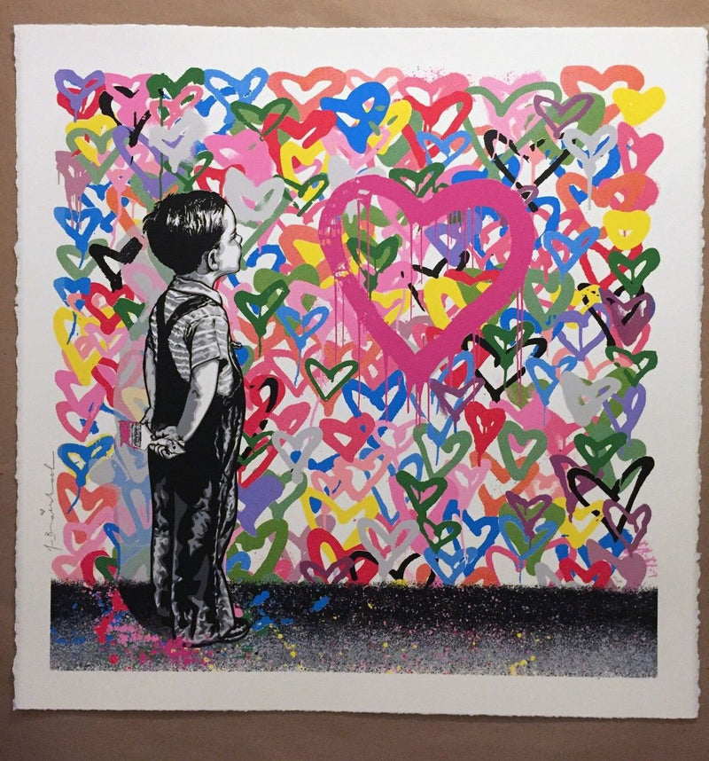 With All My Love by Mr. Brainwash, 2016 screenprint