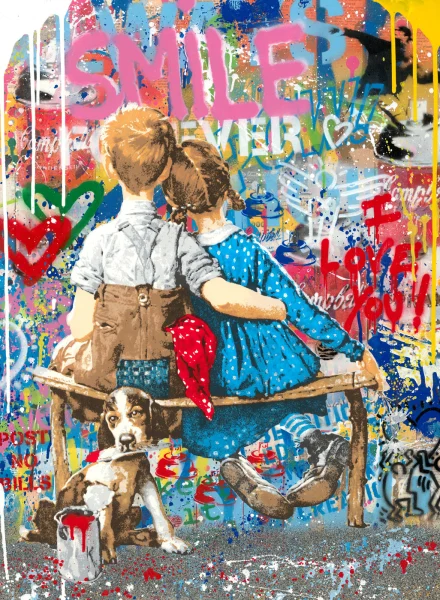 WORK WELL TOGETHER !! (ORIGINAL) BY MR. BRAINWASH (30 X 22.5 INCHES)