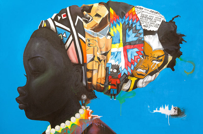 Darker Than the Color of My True Love's Hair by Hebru Brantley, 2018 screen print