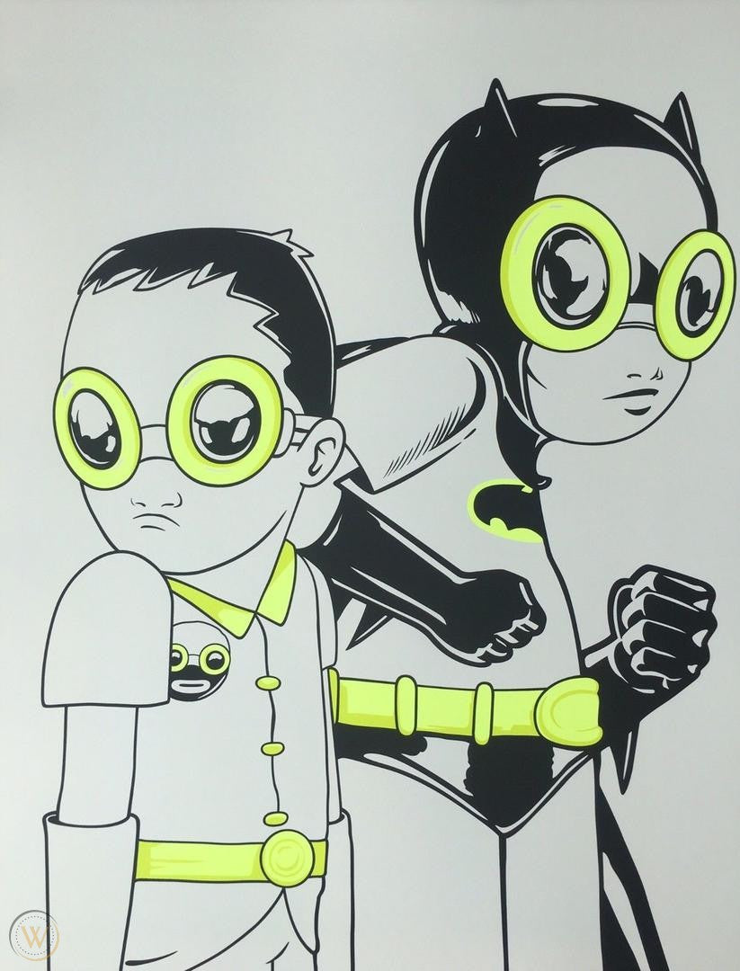 Flynamic Duo Elmhurst (Variant) by Hebru Brantley, 2017 3-colored screen print