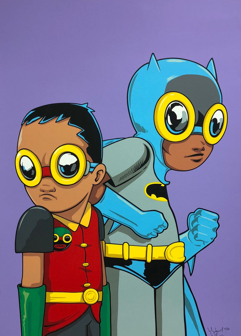 Flynamic Duo (Purple) by Hebru Brantley, 2017 screen print