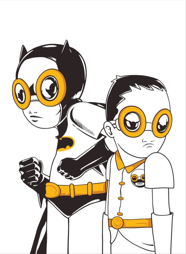 Flynamic Duo (Variant) by Hebru Brantley, 2017 3-colored screen print
