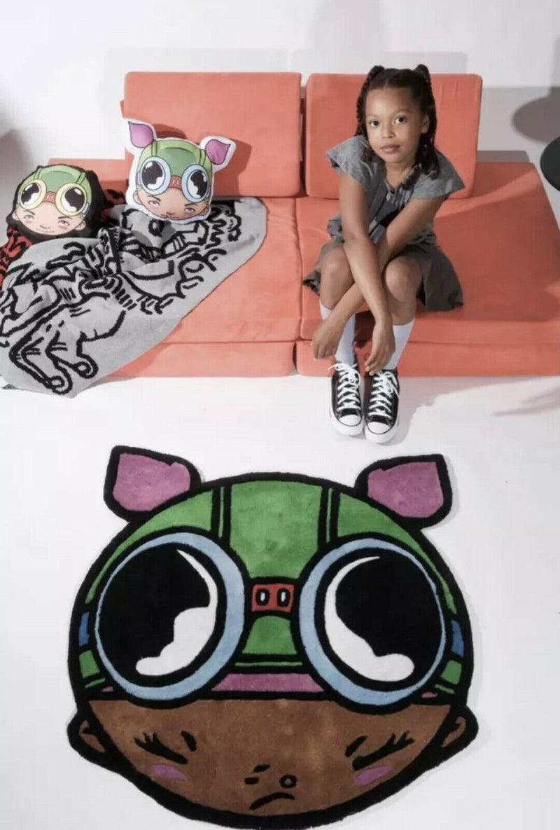LIL Mama Rug by Hebru Brantley, 2021 100% wool rug