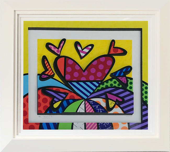 I Love This Land (Mixed Media) by Romero Britto, 2014 3d mixed media serigraph