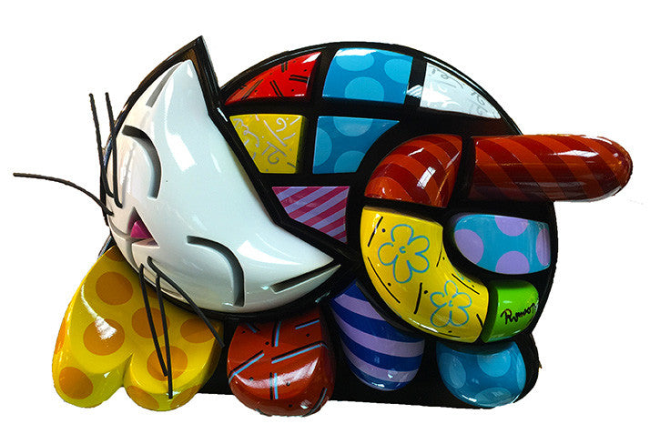 Brendan's Cat by Romero Britto, mixed media sculpture