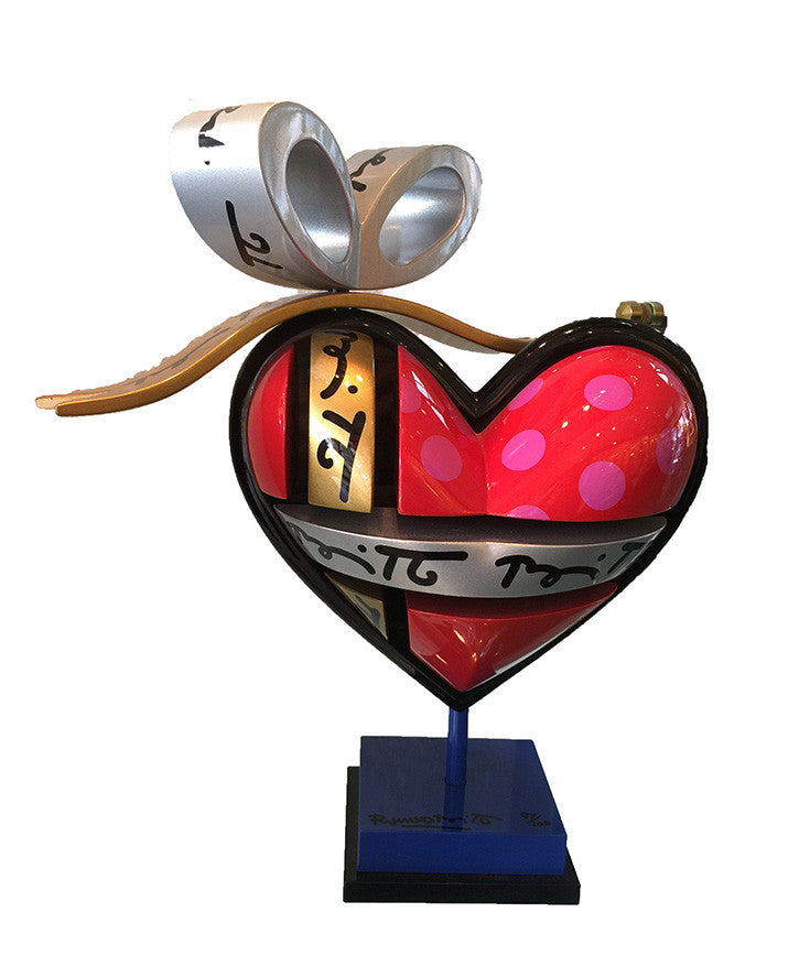 Heart by Romero Britto, mixed media sculpture