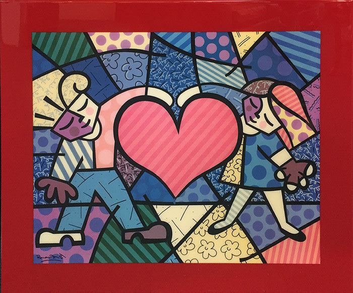 Heart Kids by Romero Britto, laminated wood