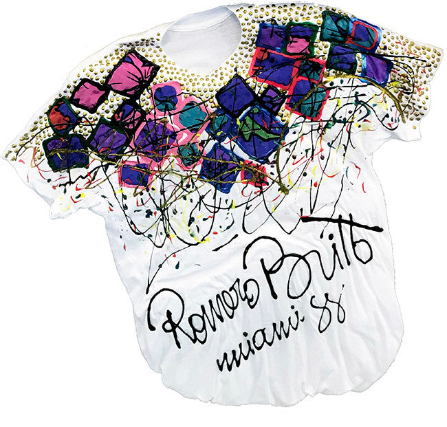 Miami by Romero Britto, 1988 mixed media on t shirt