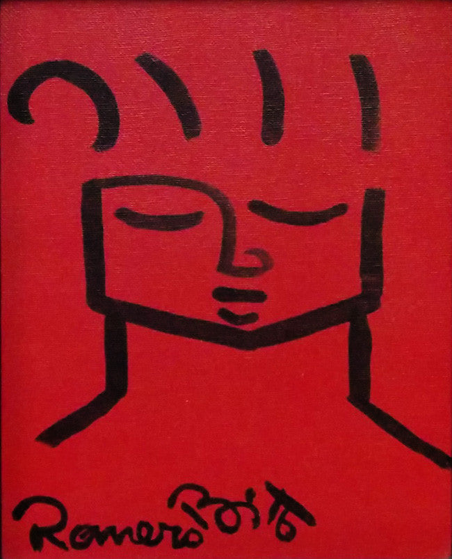 Portrait by Romero Britto, 1991 acrylic on canvas