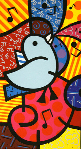 Song Birds (Blue Bird) by Romero Britto, screenprint