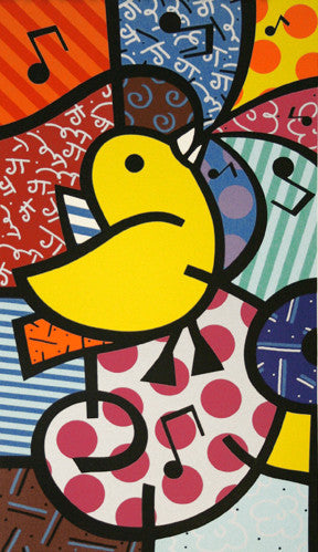Song Birds (Yellow Bird) by Romero Britto, screenprint