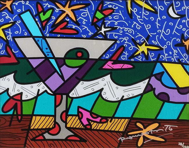 Stars N Glass by Romero Britto, giclee on canvas
