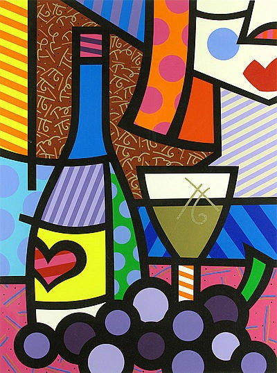 Taste of Love by Romero Britto, 1997 serigraph