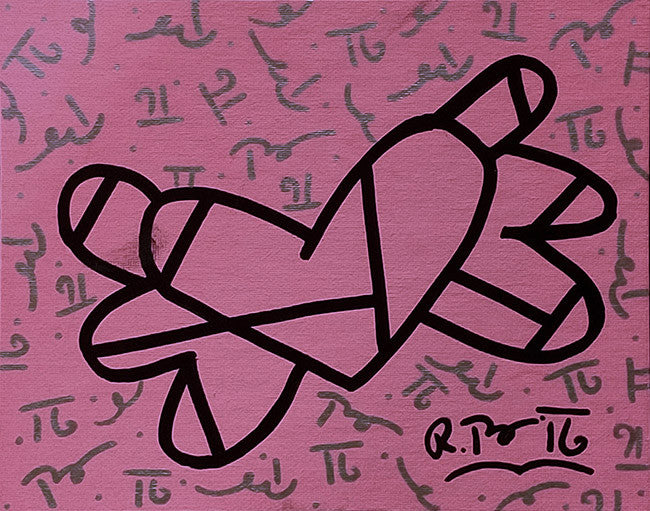 Untitled (Heart) by Romero Britto, 2001 acrylic on board
