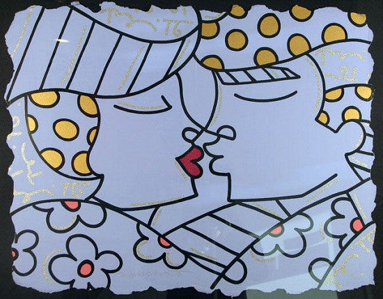You Are So Wonderful (Blue) by Romero Britto, screenprint