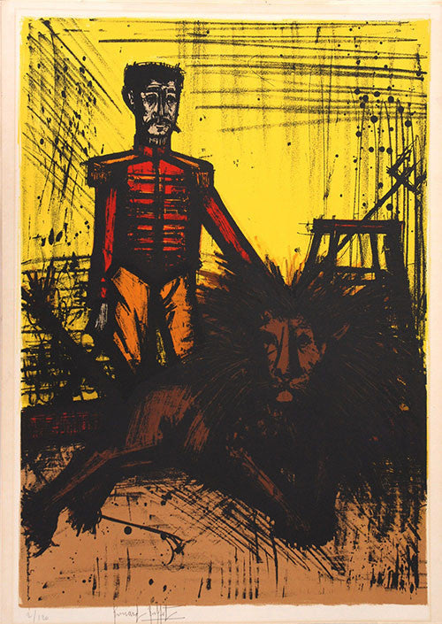 The Lion Tamer (Le Dompteur) by Bernard Buffet, 1968 lithograph