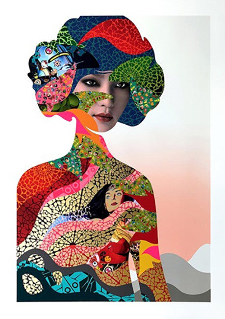 Automated Wonder by Miss Bugs, 2018 screen print