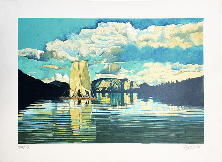 Yukon Raft by Fran Bull by Artists Misc., 1980 lithograph