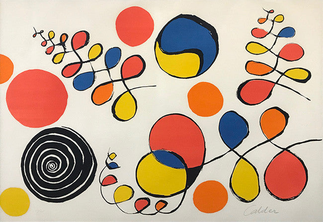 Floating Helix by Alexander Calder, 1975 lithograph