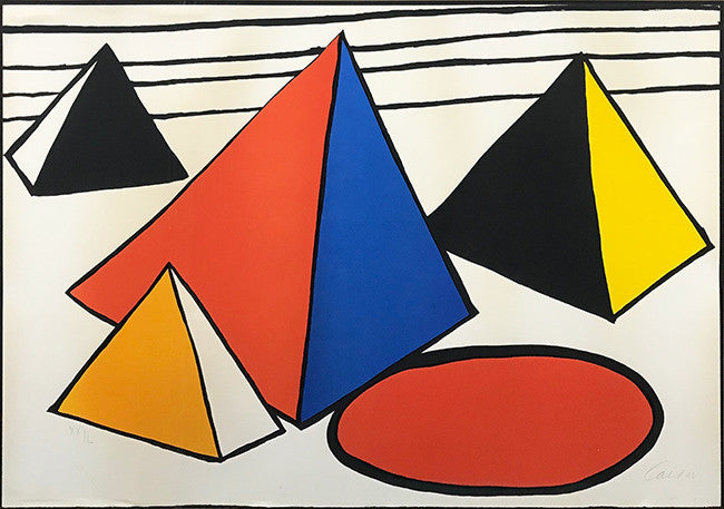Four Pyramids by Alexander Calder, lithograph