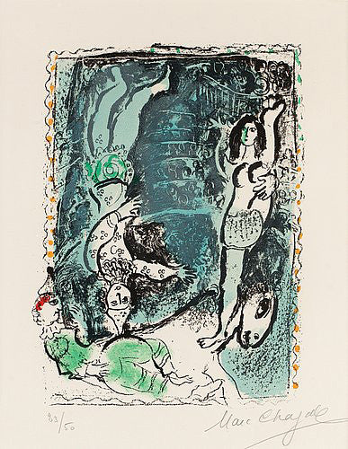 LA PIROUETTE BLUE BY MARC CHAGALL